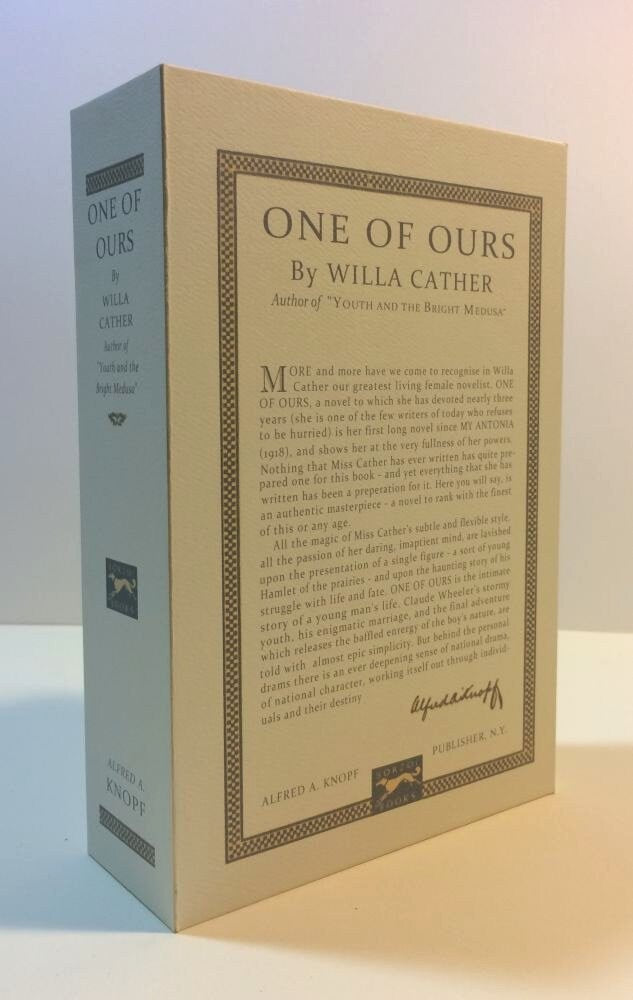 CUSTOM SLIPCASE for Willa Cather - One Of Ours - 1st Printing / 1st Printing