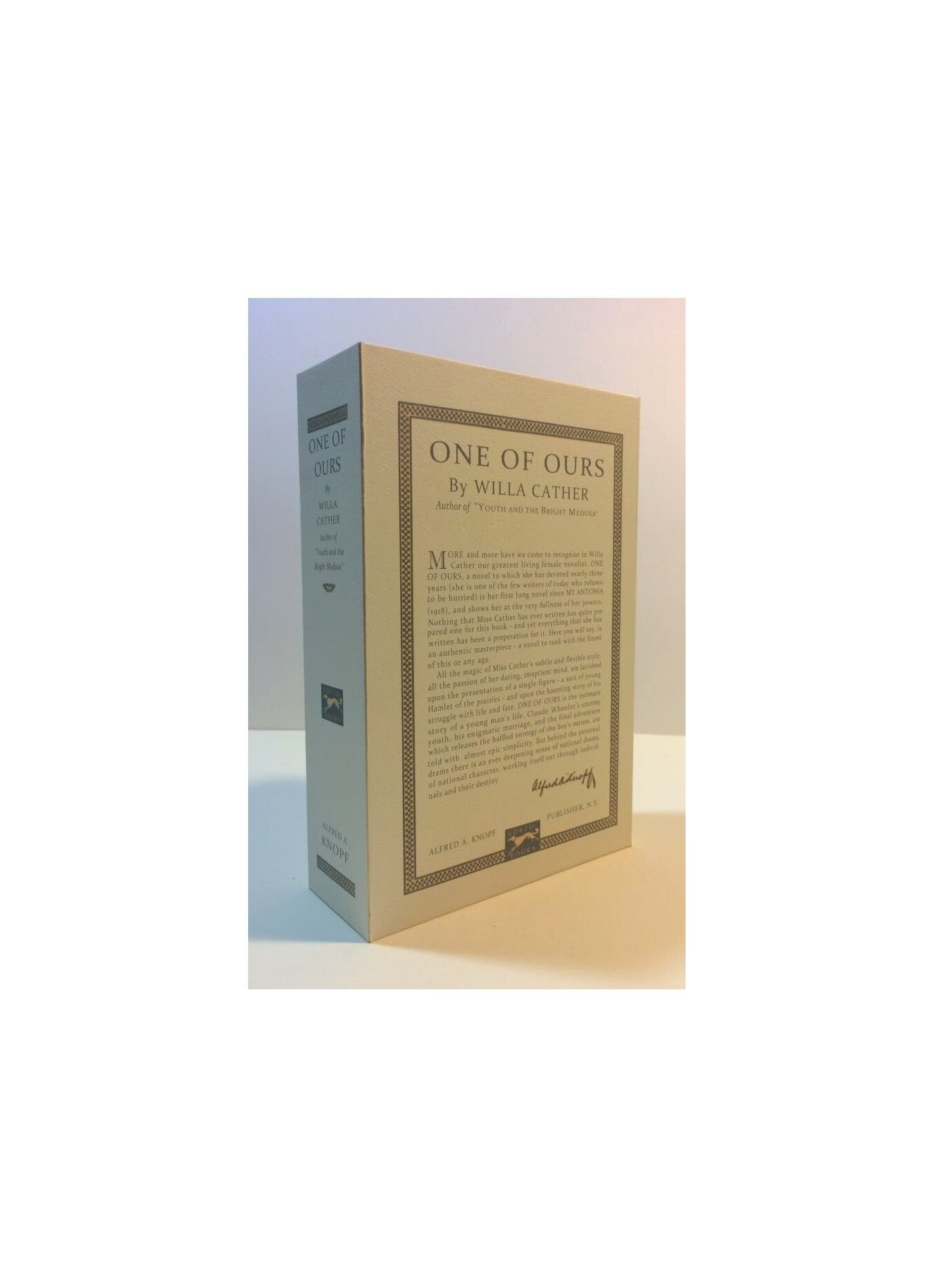 CUSTOM SLIPCASE for Willa Cather - One Of Ours - 1st Printing / 1st Printing