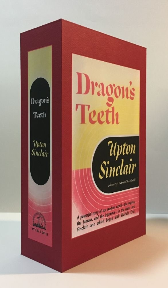 CUSTOM SLIPCASE for Upton Sinclair - Dragon's Teeth - 1st / 1st Viking Press