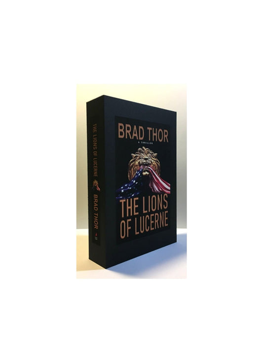 CUSTOM SLIPCASE for Brad Thor - The Lions Of Lucerne - 1st Edition / 1st Printing