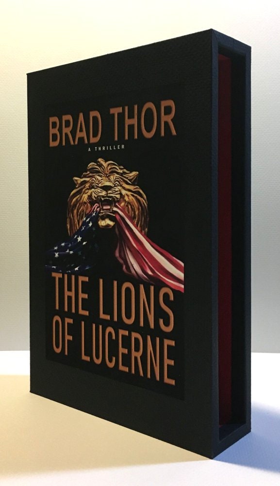 CUSTOM SLIPCASE for Brad Thor - The Lions Of Lucerne - 1st Edition / 1st Printing