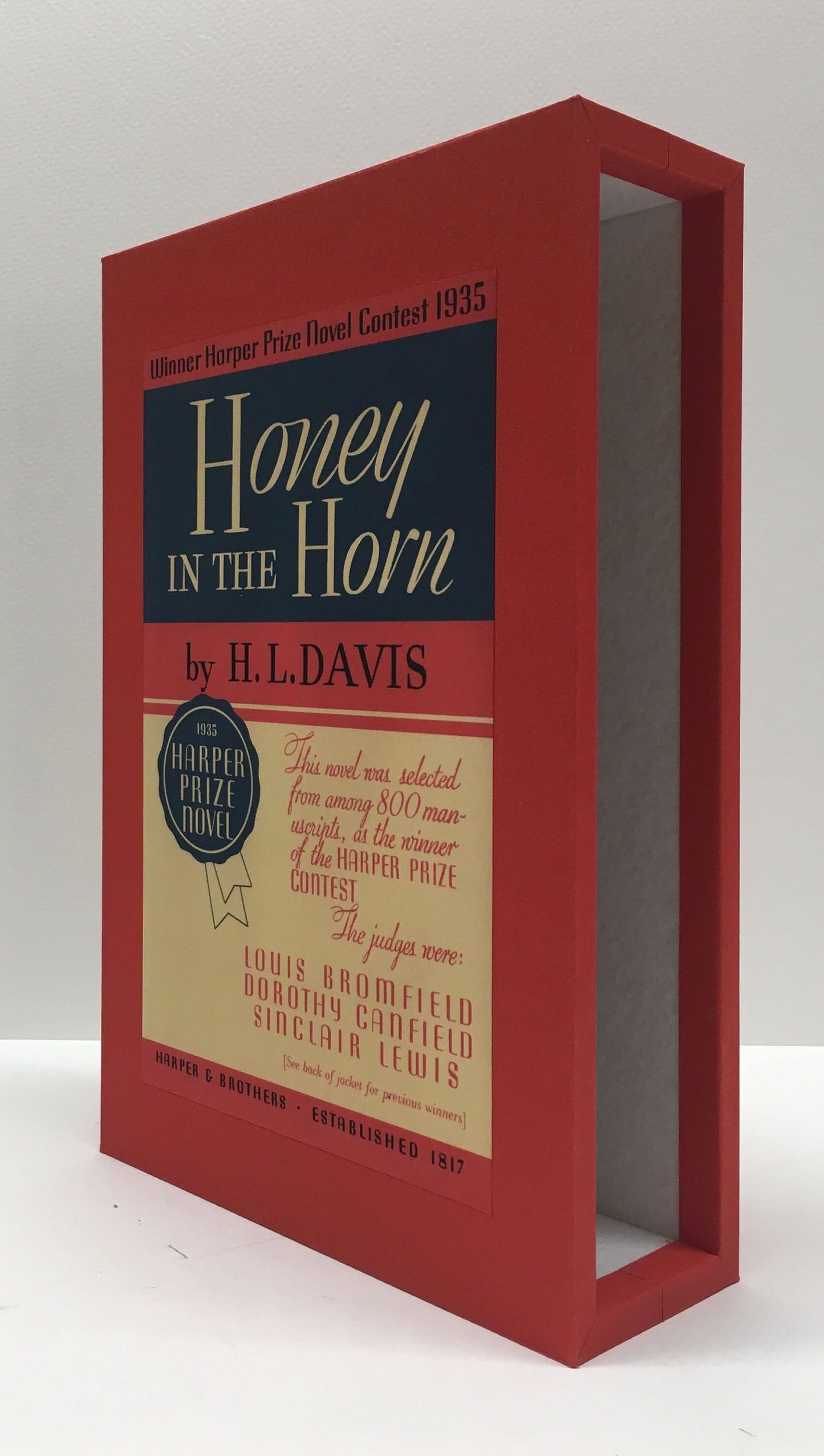 CUSTOM SLIPCASE for H. L. Davis - Honey In The Horn - Harper Prize Edition